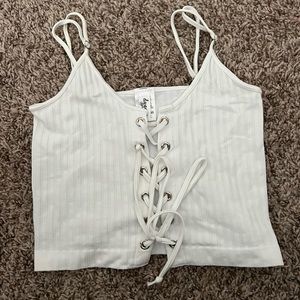 💙 6/$35 Lace up tank top from Copper Closet